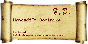 Hrncsár Dominika névjegykártya